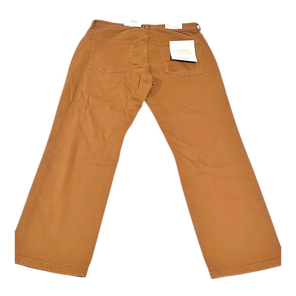 Warp & Weft ORD Chicago Straight Jeans Mens 36x28 Brown Stretch NWT